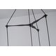 preview thumbnail 8 of 8, Cascade 4-Light Cluster Pendant Light Natural Rattan Shade Coastal Chic Chandelier in Matte Black - 35 Wide