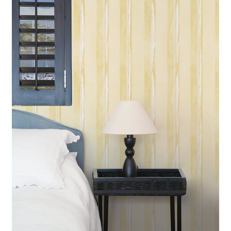 Galerie Wallcoverings Smart Stripes 2 Watercolor Stripe Vinyl on Non-Woven Matte Wallpaper Roll