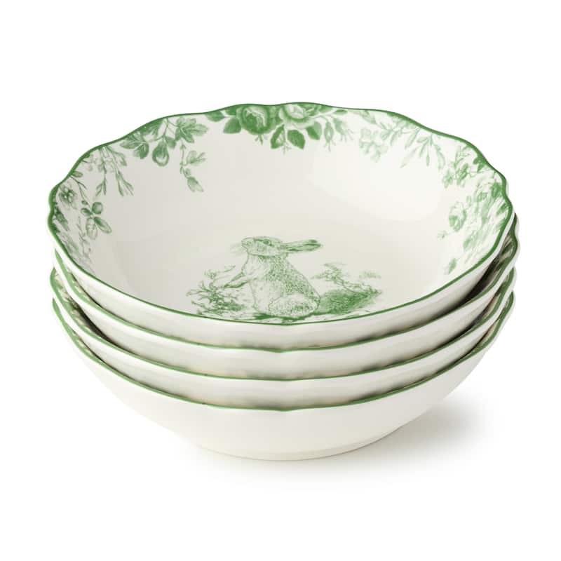 Certified International Le Jardin Set of 4 Soup Bowl 8" 4 asst - 8"W x 8"D x 2"H