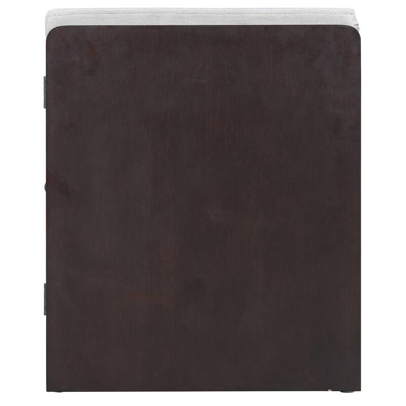 Rustic Entryway Shoe Bench with Removable Cushion