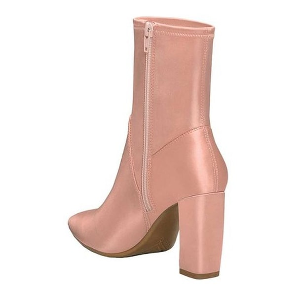 Password Ankle Boot Pink Fabric 