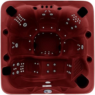 6-Person 100-Jet Premium Acrylic Lounger Spa Standard Hot Tub with Sound System and LED Waterfall