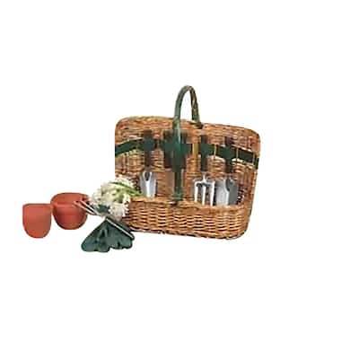 Baskets Brown Willow/Wood Garden Basket 6 pc Tool Set | Renovator's Supply