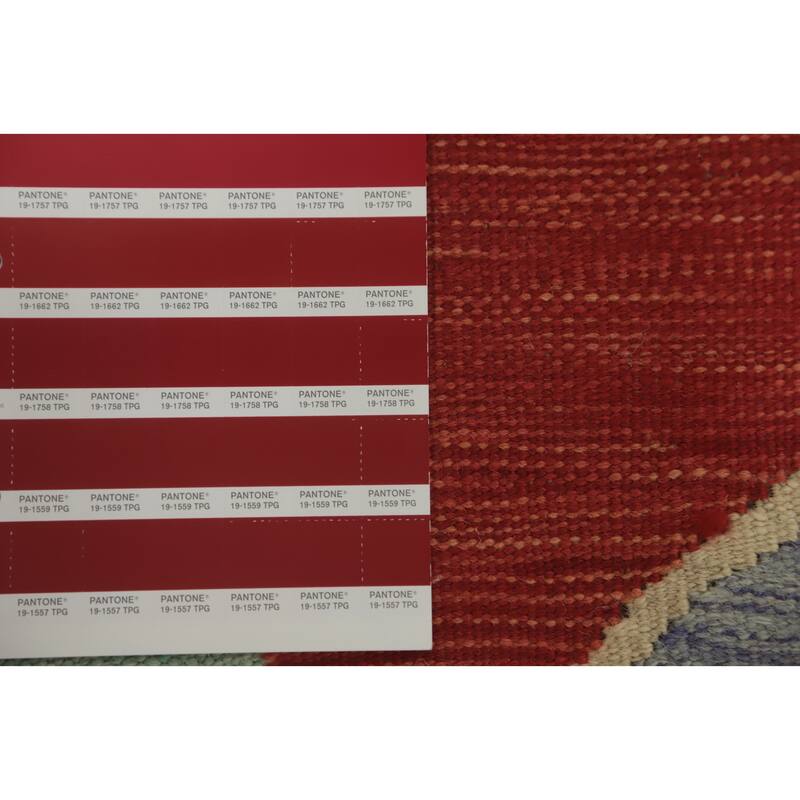 Hand Woven Southwestern Wool Multi-Colored Geometric Area Rug - 9' 10'' X 6' 7''