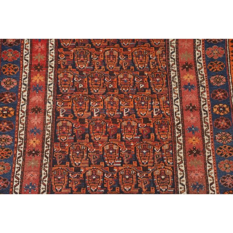 Malayer Persian Vintage Area Rug Hand-Knotted Wool Carpet - 4'3" x 6'7"