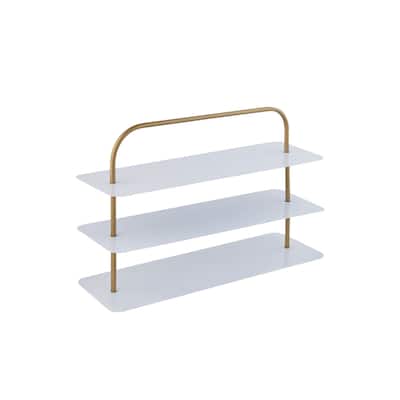happimess Minimialist 24.5" 9-Pair 3-Tier Iron Thin Flat Plate Shoe Rack