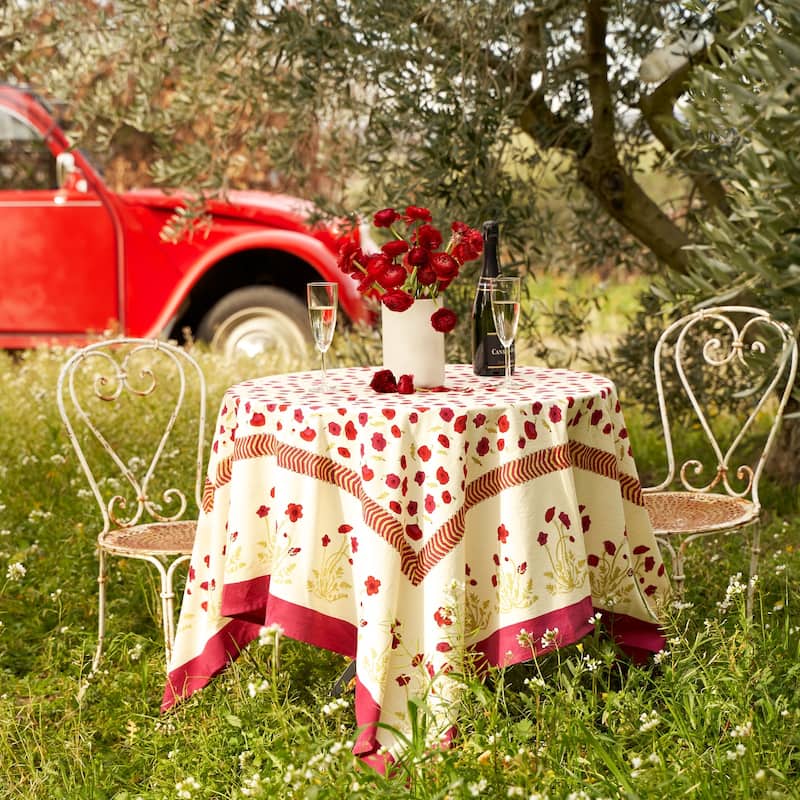 Couleur Nature Poppies Square Tablecloth