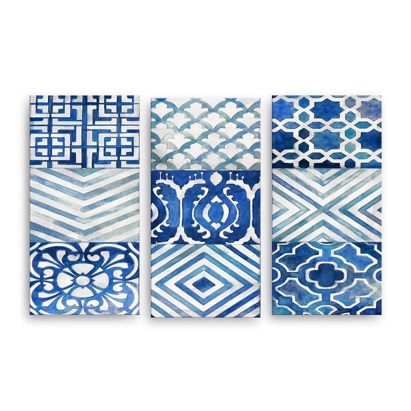 'Ocean Couture I-III' Wrapped Canvas Wall Art Set by Norman Wyatt Jr.. Opens flyout.