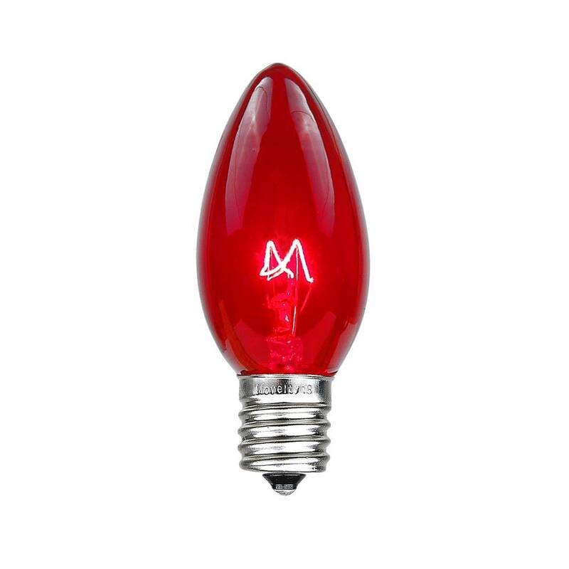 25 Pack C9 Outdoor Christmas Replacement Bulbs, E17/C9 Intermediate Base - Medium
