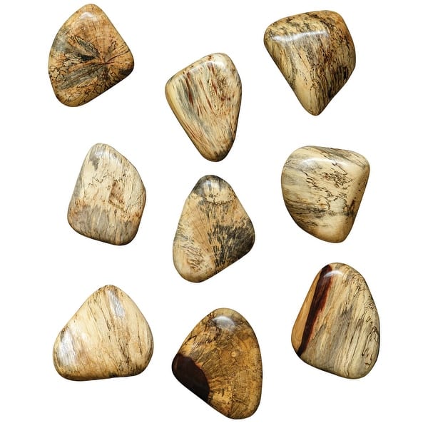 slide 2 of 6, Uttermost Pebbles Blonde Wood Wall Décor, Set Of 9
