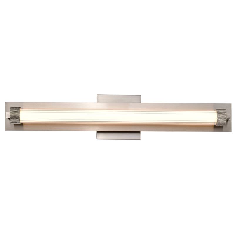 Larissa 24 Inch LED Vanity 3000K CCT Brushed Nickel Finish Opaque Glass - Brushed Nickel
