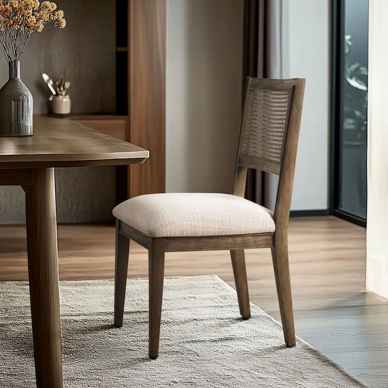INK IVY Kelly Rattan & Wood Dining Chair Set of 2