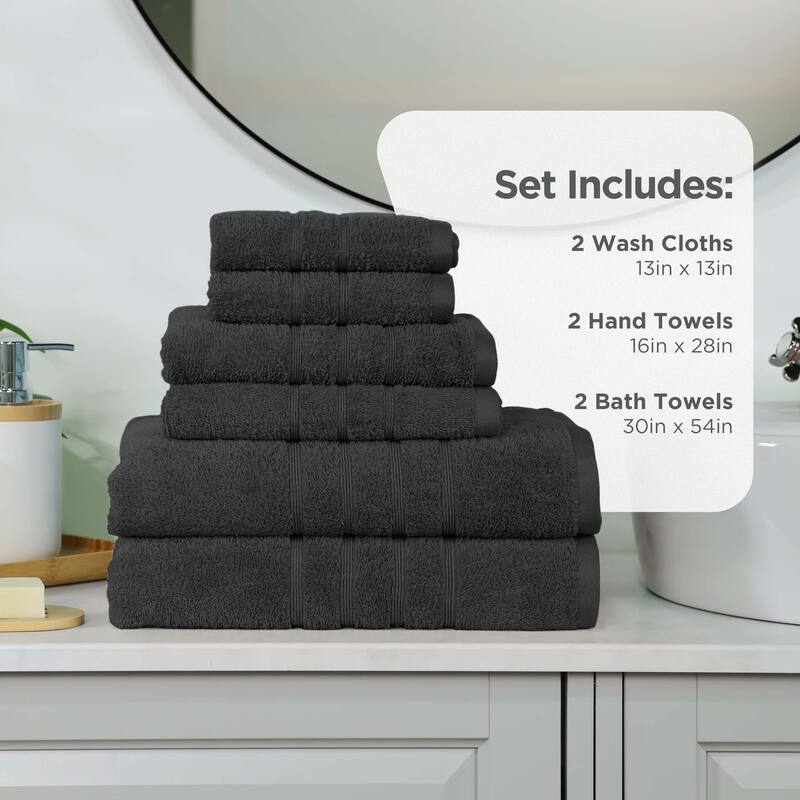 Martex Ultimate Performance Cotton Low-Lint Soft Absorbent Towel Set
