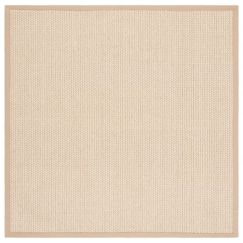 SAFAVIEH Natural Fiber Margret Sisal & Wool Rug - 6' Square - Beige - Square
