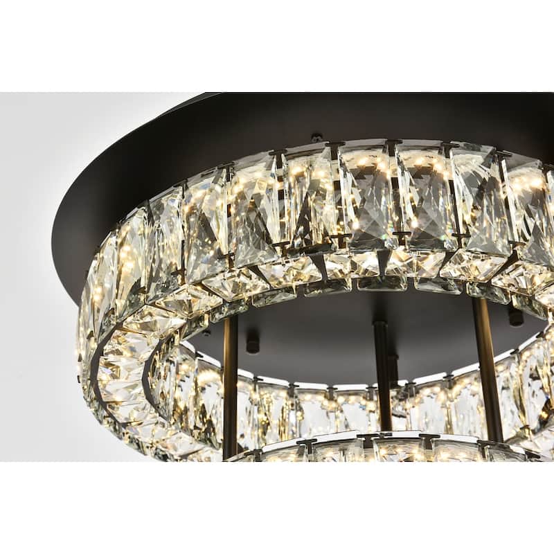 Indigo Home 18 inch LED double flush mount in black