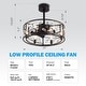 preview thumbnail 61 of 79, 20"/28" Modern 3/5/7-Blade Caged Crystal Ceiling Fan with Light Kit and Remote
