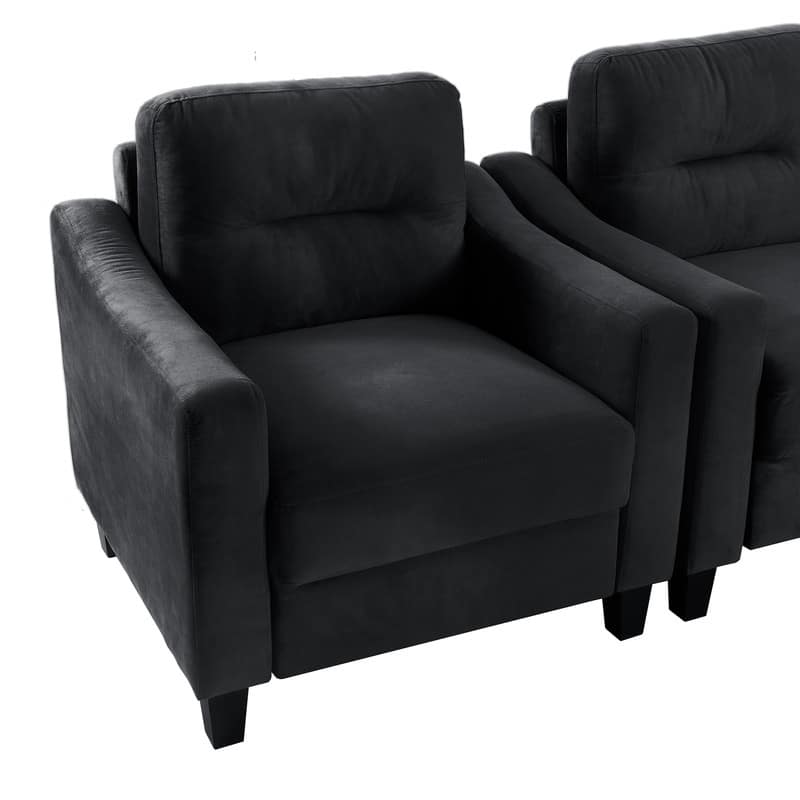 Modular Velvet Couch Comfortable Sectional Sofa with Detachable Design