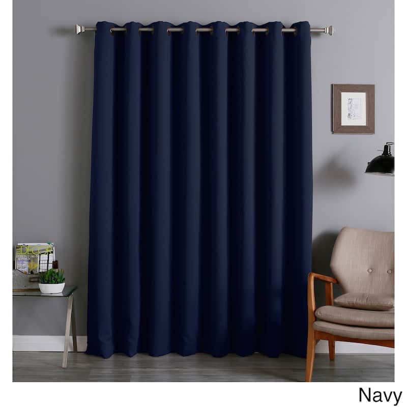 Aurora Home Extra-wide 100x84-inch Thermal Blackout Curtain Panel. - 100 x 84 - Navy