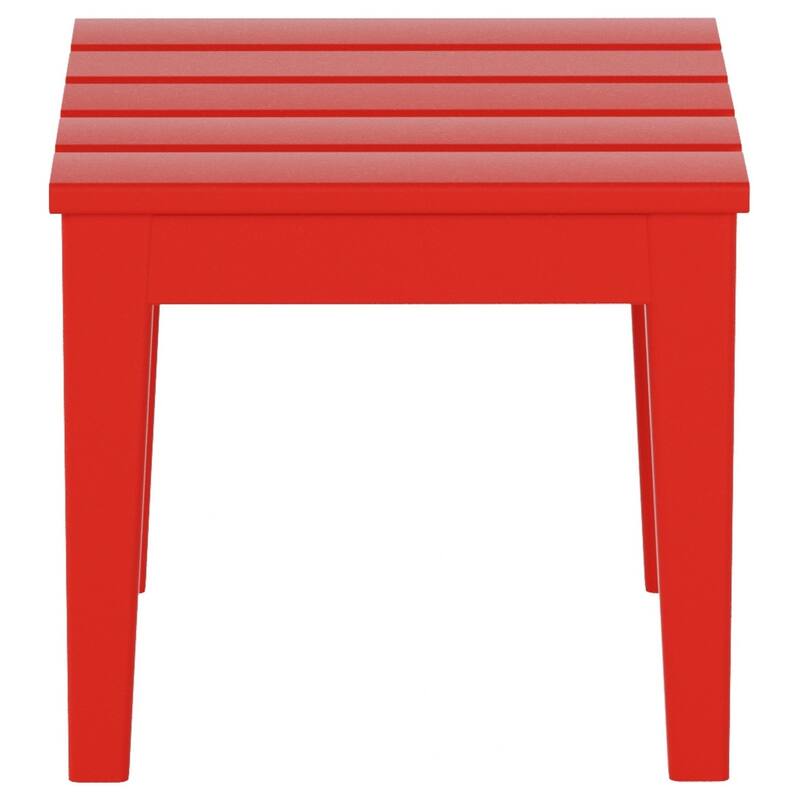 Shoreside HDPE Eco-Friendly All Weather Square Modern 18" Side Table