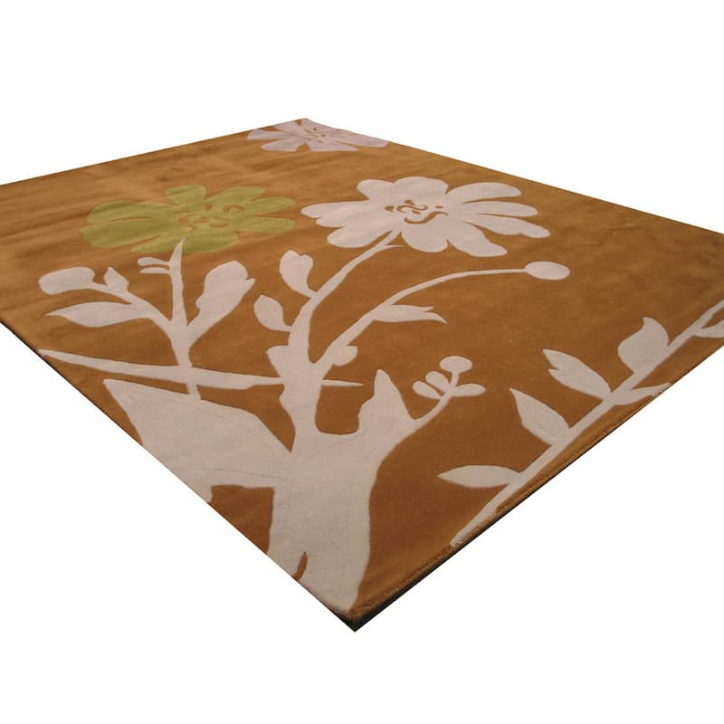 Hand-Tufted Wool Francine Rug, Elegant Brown Area Rug for Living Room, Bedroom, Office, Home Décor, Stylish - 7' 9 x 9' 9