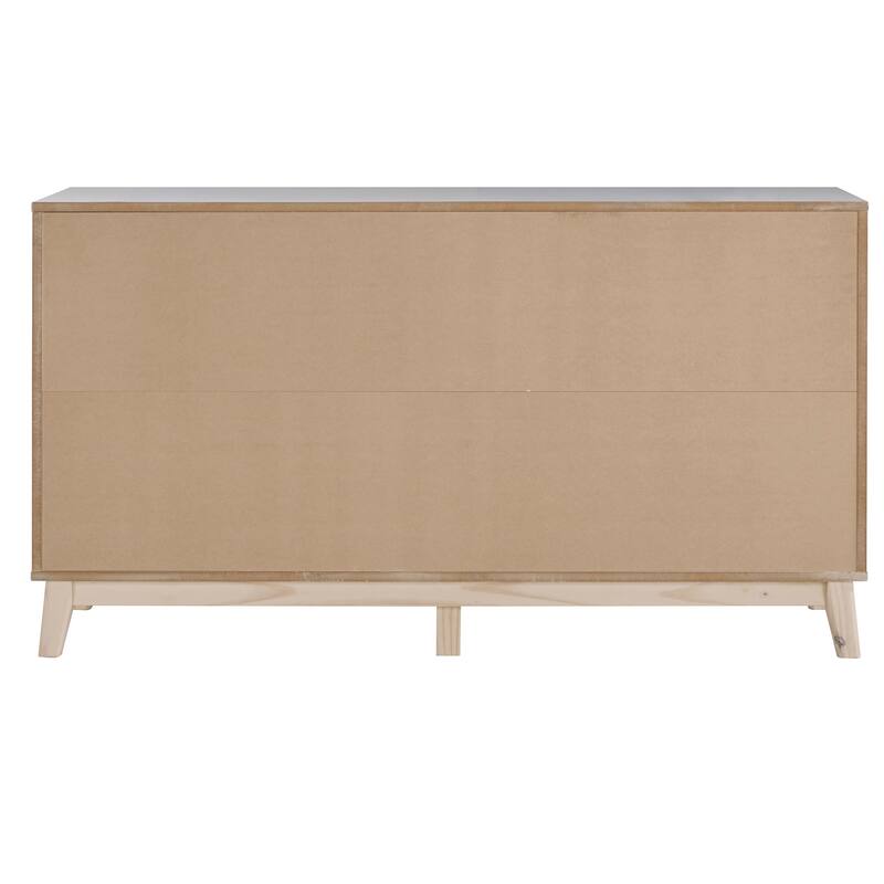 MOD 60"W 6-Drawer Wood Double Dresser