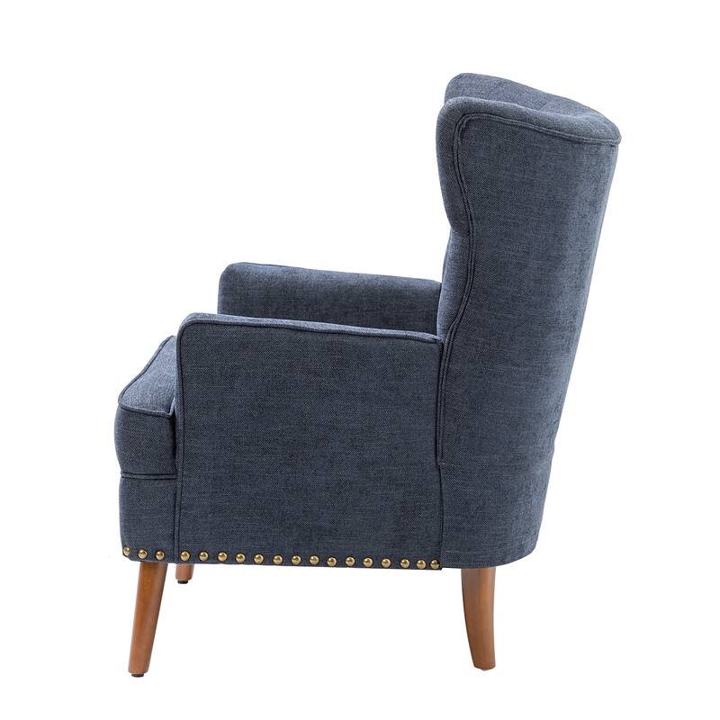 Alpheus Accent Armchair with Tufted Back Set of 2 by HULALA HOME