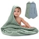 preview thumbnail 78 of 83, Comfy Cubs Hooded Baby Towels - 6 Layer, 100% Muslin Cotton - Large 32 x 32 Inch Pacific Blue and Fern - Pack of 2