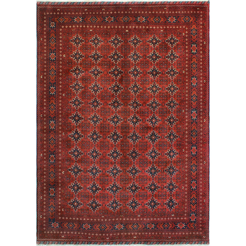 Khal Mohammadi Noslen Burgundy/Navy Rug - 7'11" x 11'3"