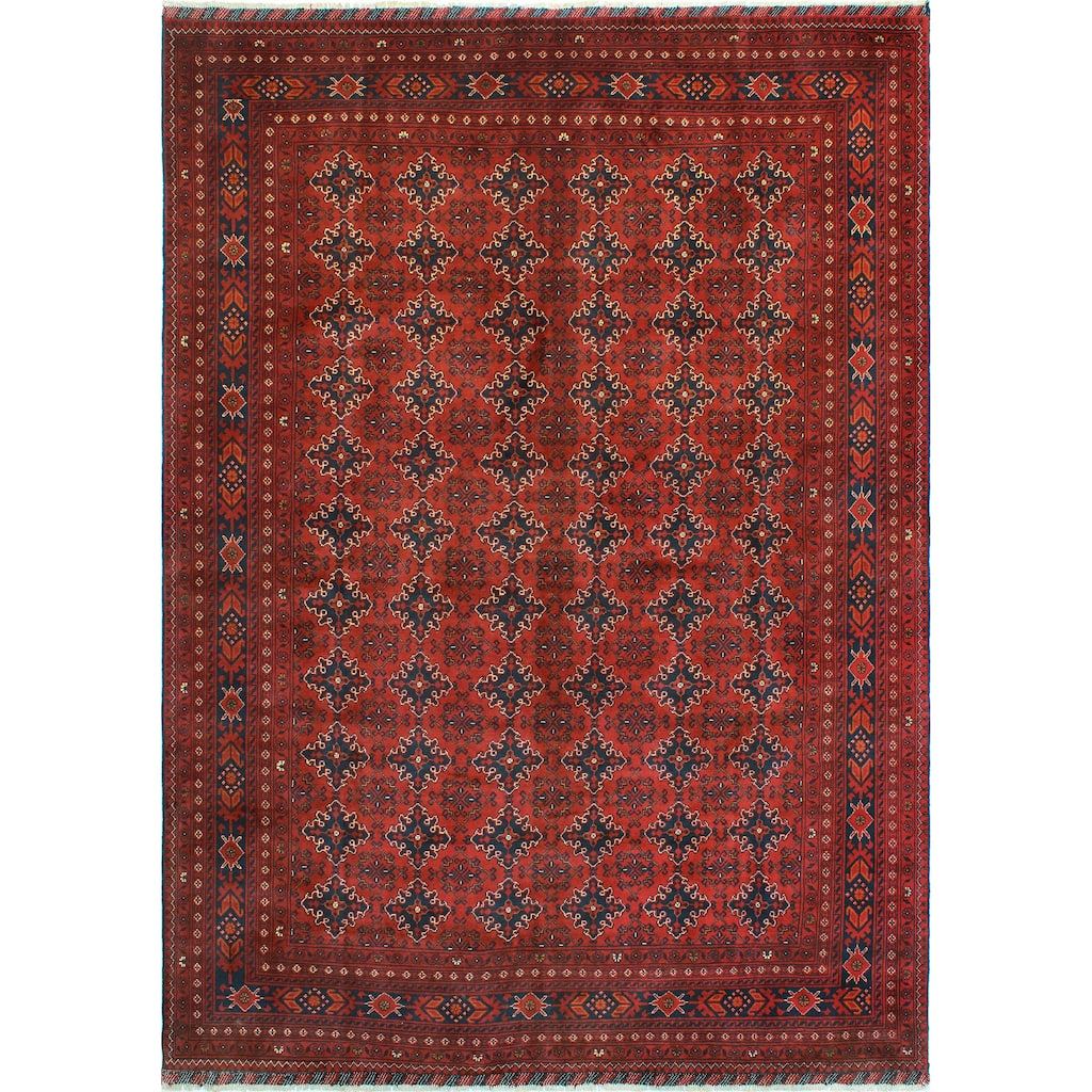 Khal Mohammadi Noslen Burgundy/Navy Rug - 7'11" x 11'3"