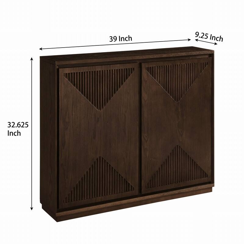 Mid Century Modern Narrow Buffet Cabinet with Storage, Side Cabinetfor Living Room or Entryway Organization