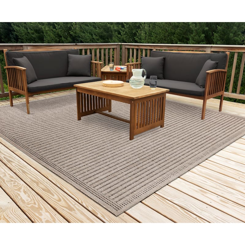 Liora Manne Malibu Simple Border Indoor/Outdoor Rug