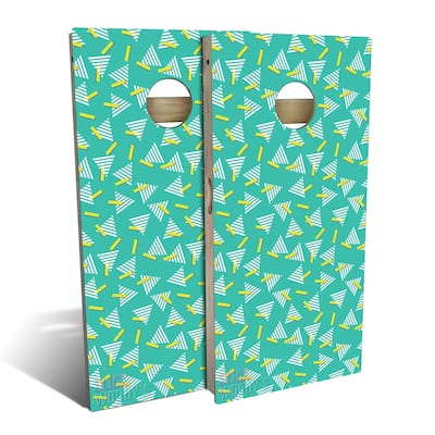 80s Teal Outdoor Cornhole Board Set