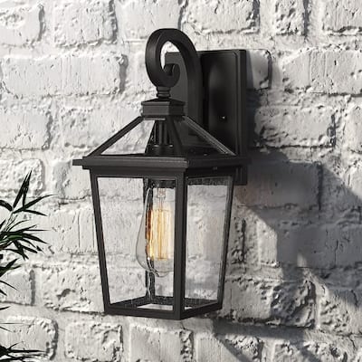 14 Inch Wall Sconce with Seeded Glass