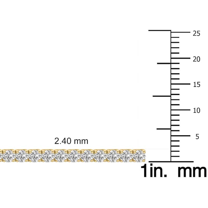 Marquee 4 Carat TW Lab Grown Diamond Tennis Bracelet in 14K Yellow Gold