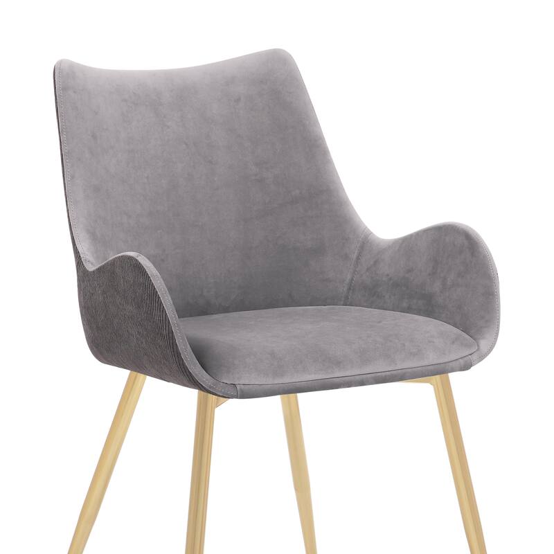 Avery Upholstered Dining Chair with Gold Legs