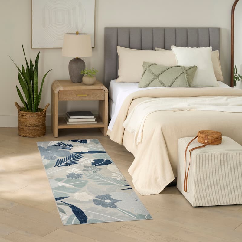 Nourison Suncoast Indoor/Outdoor Floral Area Rug.