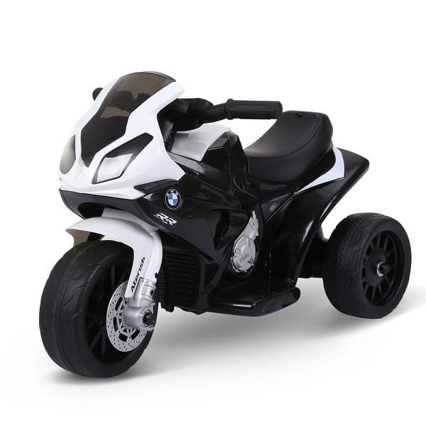 slide 2 of 5, Toddler Ride-On Motorcycle Licensed BMW, 3-Wheel Electric Bike with Music and Headlight, 6V Battery-Powered White