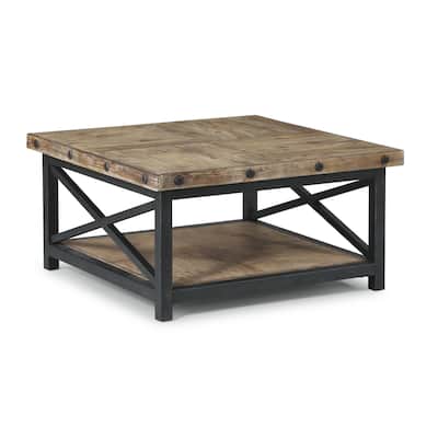 Homestyles Carpenter Brown Wood Square Coffee Table