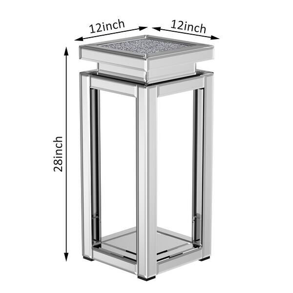 slide 3 of 3, KOHROS Modern Furniture End table - 28*12 Glass - 28*12 - Silver