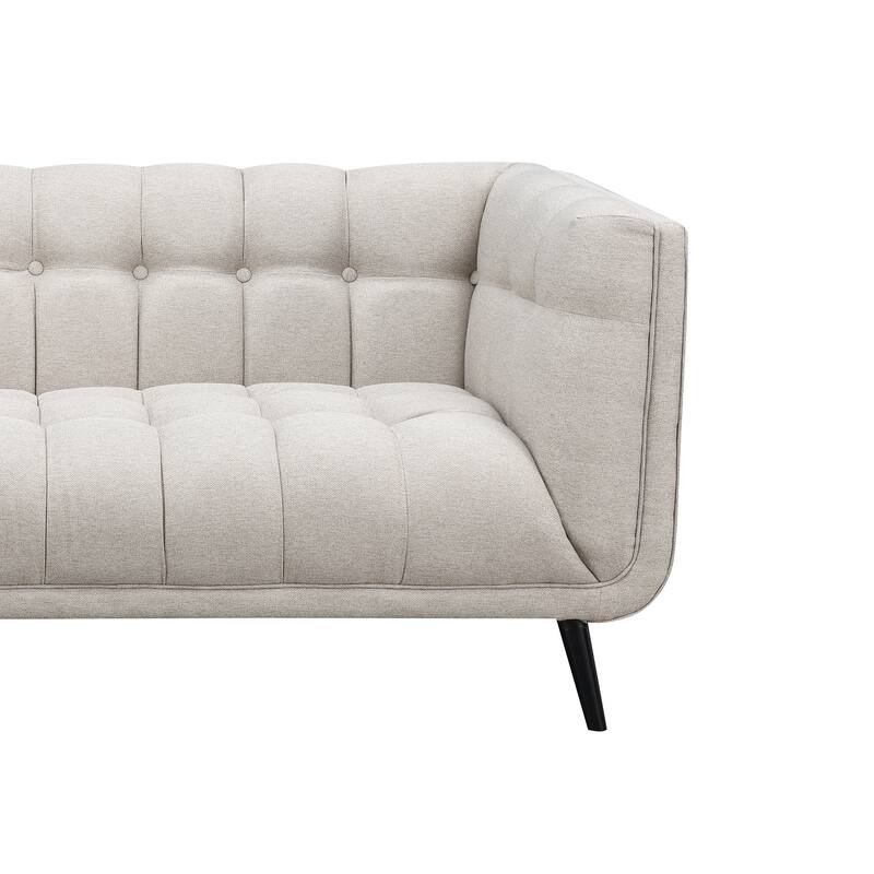Modern Mid-Century Button Tufted Upholstered Sofa