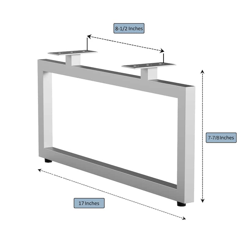 Dowell 7006 Series Vanity Rectangle Leg, 7" (pkg of 2)