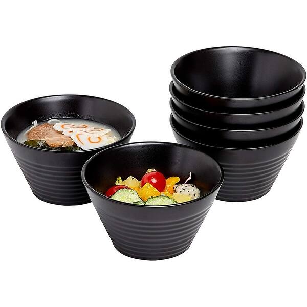 Bruntmor 13 Oz Japanese Style Set Of 6 Ceramic Ramen Noodle Rice Bowl Microwave Safe Appetizer Bowls Sturdy Mixing Bowls Overstock 32702224