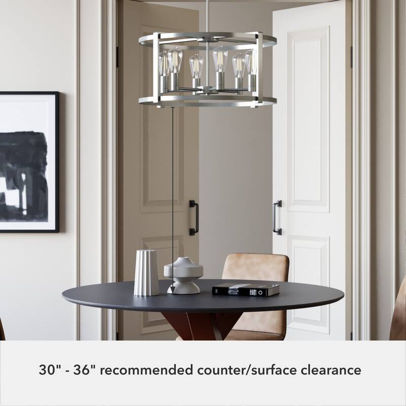 Hunter 26" Astwood 6-Light Chandelier - Dining Room, Kitchen Table, Entry - Art Deco, Transitional