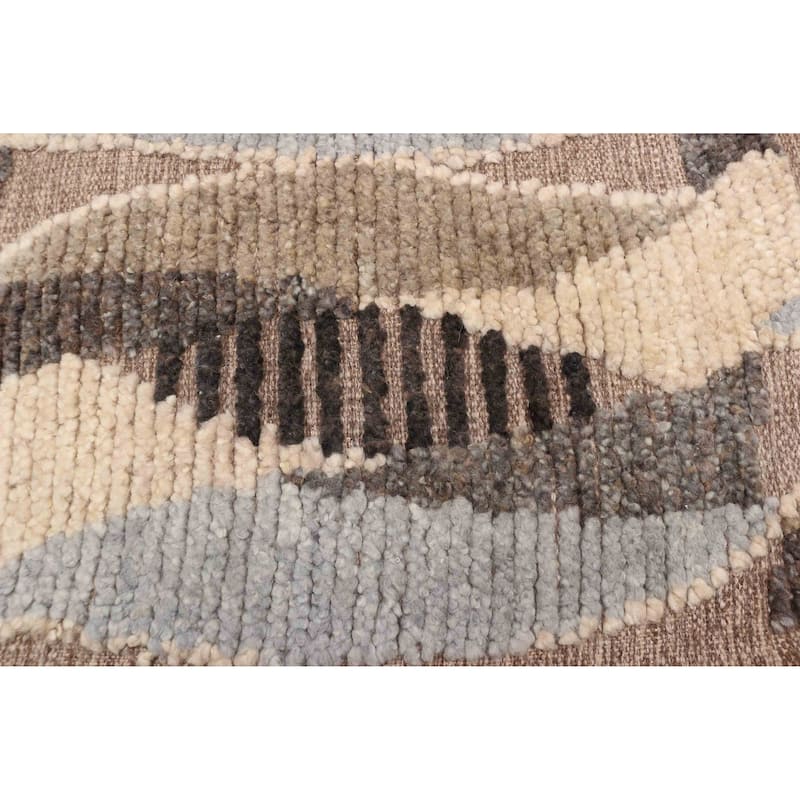ECARPETGALLERY Hand-knotted Tangier Brown Wool Rug - 5'0 x 7'10