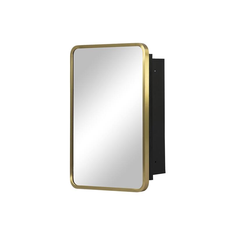 Dovelina Wall Medicine Cabinet Multifunctional Wall-Mounted Mirrored Cabinet with Magnetic Doors - 24*16