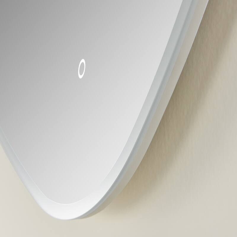 Altair Rasso Novelty Frameless Modern Bathroom Vanity LED Lighted Wall Mirror