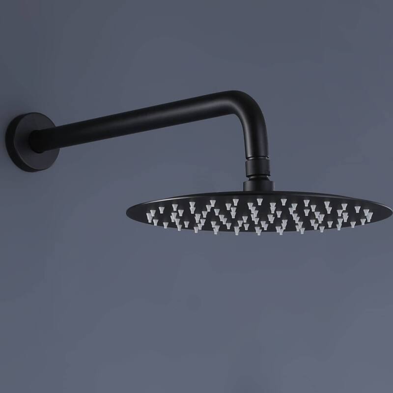 High Pressure Shower Head 10 Or 12 Inch Rain Showerhead Ultra-Thin High Flow Stainless Steel Rainfall Round Shower Head