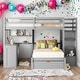 preview thumbnail 20 of 34, Storage-Savvy Design Full Over Twin Bunk Bed with Desk, Drawers and Shelves