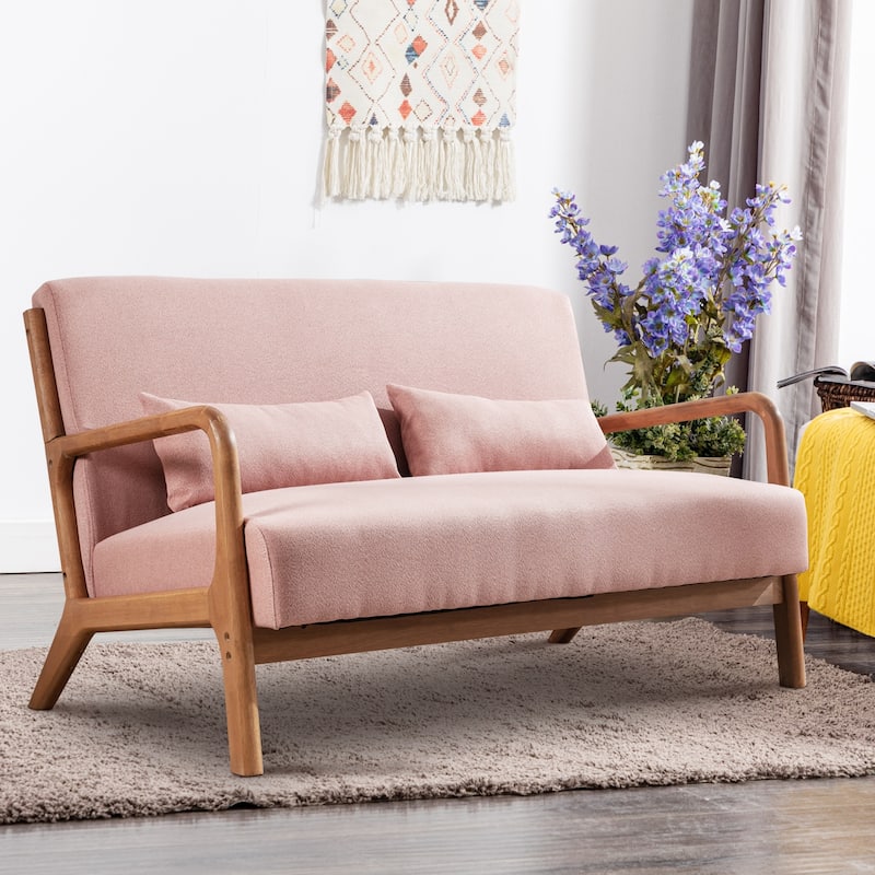 Aston Modern Solid wood Accent Chair for Living Room - Pinkloveseat