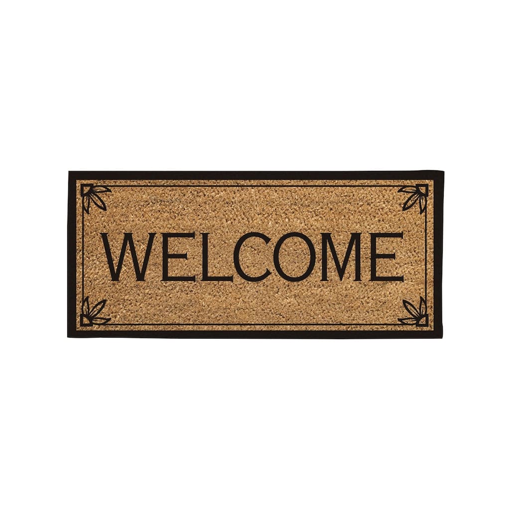 Welcome Flocked Sassafras Coir Switch Mat